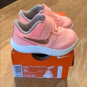 Pink Nike Flex Tennis Shoes